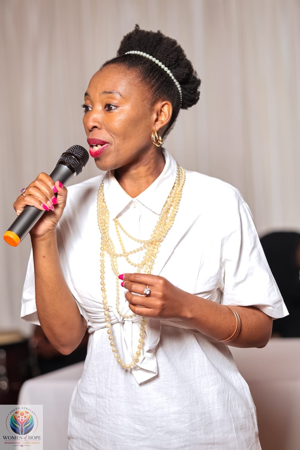 Lerato Senoko Dube speaking to an audience